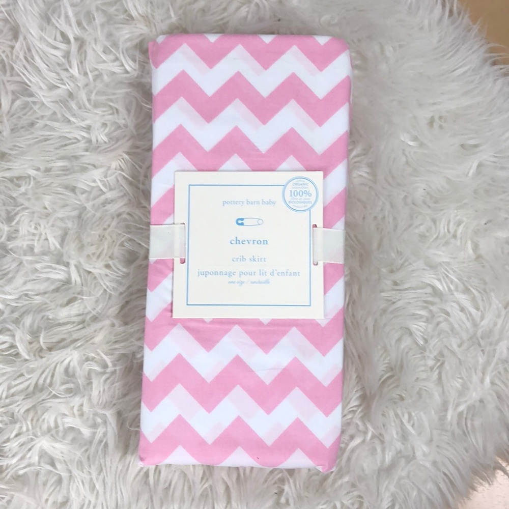 Pottery Barn Kids NWT 100%organiccotton crib skirt